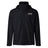 The Jacksonville Women's Rugby Elite Storm Jacket by EMB Canterbury is a black waterproof jacket with a hood, featuring a small embroidered logo on the upper left chest. Designed with Vaposhield Performance for enhanced breathability.