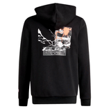 The adidas All Blacks 26/27 Marvel Hoodie features a black design with a vibrant graphic and illustrated character on the back, blending All Blacks pride with dynamic Marvel-inspired artwork.