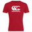 Red cotton blend WRS Canterbury T-shirt displaying a white "Canterbury" logo with three overlapping stylized C's on the chest, akin to the Canterbury Japan CCC Flag Club T-Shirt.