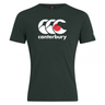The WRS Canterbury Japan CCC Flag Club T-Shirt boasts a dark green color with a white and red Canterbury logo on the front. Made from a soft cotton blend, it offers both comfort and style.