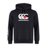 Introducing the Canterbury Japan CCC Flag Club Hoodie: a sleek black design featuring the iconic WRS Canterbury sleeve branding and the CCC logo prominently on the chest.