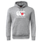 The Canterbury Japan CCC Flag Club Hoodie by WRS Canterbury is gray with a large front pocket. It features the CCC logo and name in white and red on the chest and iconic sleeve branding for added style.