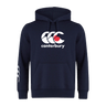The Canterbury Japan CCC Flag Club Hoodie by WRS Canterbury is a navy blue hoodie with a white "Canterbury" logo of three overlapping "C" shapes on the front and has Canterbury branding in white on the left sleeve.