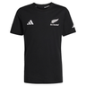 The All Blacks 26/27 Marvel Leisure Tee by adidas features the adidas logo, a silver fern, and "ALL BLACKS" text—ideal for fans seeking official style from adidas.
