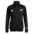The All Blacks 26/27 Marvel Track Top by adidas is a black zip-up jacket with a high collar, featuring adidas and All Blacks logos on the chest plus a small sleeve logo, inspired by Marvel sportswear.