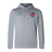 The EMB Canterbury Kenya Shield Club Lightweight Hoodie is gray with a front pocket, drawstring hood, and an embroidered Kenya Shield Club logo in red, black, and green on the chest—ideal for Rugby Supporters.