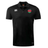 Black Kenya Shield Club Dry Polo featuring a red and green Kenya Shield Club emblem on the left chest and the EMB Canterbury logo on the right, with a collared neckline and short sleeves.