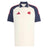 Introducing the France FFR 26/27 Training Polo by adidas—a white and navy short-sleeve training polo showcasing a striking red rooster logo, a navy collar, and signature red adidas stripes on the shoulders. This stylish piece is inspired by the iconic France Rugby polo as worn by the French Rugby Federation.