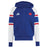 Discover the France FFR 26/27 Travel Full Zip Hoodie by adidas—a blue full-zip hoodie featuring white sleeves, red and blue stripe accents, two front pockets, and embroidered chest logos. This adidas piece is perfect for France Rugby fans who want sporty style and comfort.
