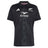Introducing the All Blacks Greatest Rivalry Replica Home Jersey by adidas—a black rugby polo shirt adorned with adidas, Altrad, and All Blacks logos. Its subtle fern pattern on the front pays tribute to rugby heritage.