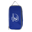 The Leinster Boot Bag By Castore 24/25 by Castore is a blue rectangular boot bag with a zippered closure, white logo, and handle, shown against a plain white background.