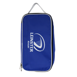 The Leinster Boot Bag By Castore 24/25 by Castore is a blue rectangular boot bag with a zippered closure, white logo, and handle, shown against a plain white background.