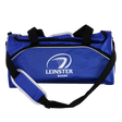 The Leinster Duffle Bag/Holdall 24/25 by Castore features black straps and a white "Leinster Rugby" logo on the front—perfect for fans as an everyday, versatile Castore holdall.