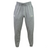 The Le Moyne College Leisure Sweatpant by EMB Canterbury features gray jogger pants made from soft organic cotton with an elastic waistband and a drawstring. These sustainable sweatpants boast two logos on the upper thighs, blending comfort with style.