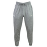 The Le Moyne College Leisure Sweatpant by EMB Canterbury features gray jogger pants made from soft organic cotton with an elastic waistband and a drawstring. These sustainable sweatpants boast two logos on the upper thighs, blending comfort with style.