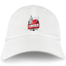 The EMB S&S Activewear Lincoln City Youth Rugby Adult Low-Profile Cotton Twill Dad Cap features embroidered team branding with a capitol building, red rugby ball, and bold text.