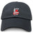 The EMB S&S Activewear Lincoln City Youth Rugby Adult Low-Profile Cotton Twill Dad Cap features embroidered team branding—a rugby ball and white building logo on the front.