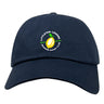Show your team pride with the EMB S&S Activewear Littleton Women Rugby Club Adult Low-Profile Cotton Twill Dad Cap, featuring embroidered "Littleton Lemons Women's Rugby Club" circling a lemon graphic.