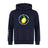 Show your team spirit with the Littleton Women Rugby Club Club Hoodie by WRS Canterbury: a navy blue hoodie featuring "Littleton Lemons Womens Rugby Club" text, a lemon graphic on the chest, and white stripes on the left sleeve.