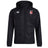 The Lincoln City Youth Rugby Club Vaposhield Full Zip Rain Jacket by EMB Canterbury features a hood, white Canterbury logo, and club crest—ideal as a water resistant jacket for wet match days.