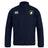 The Littleton Women Rugby Club Club Track Jacket by EMB Canterbury is a navy lightweight jacket with a white Canterbury logo on the right chest and a round tennis-themed logo on the left, perfect for club style.