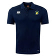 The Littleton Women Rugby Club Club Dry Polo by EMB Canterbury features short sleeves, a collared button placket, embroidered chest logos, and Vapodri Technology for breathable, all-day cool comfort.