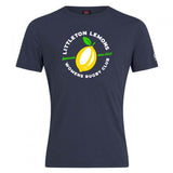 The Littleton Women Rugby Club Plain Tee by WRS Canterbury features a navy cotton blend, "Littleton Lemons Women's Rugby Club" text, lemon graphic, and "Squeezed since 2021" in green. Customize this comfortable, sporty tee for your team!.