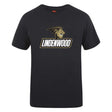 Explore the Lindenwood University Rugby Club Plain Tee by WRS Canterbury, featuring a striking golden lion head design and the word "Lindenwood." This customizable black T-shirt is crafted from a premium cotton-heavy blend, offering both style and comfort for those who appreciate quality and unique designs.