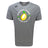 The WRS Canterbury Littleton Women Rugby Club Tempo Vapodri T-Shirt features a moisture-wicking, athletic gray design with the "Littleton Lemons Womens Rugby Club" logo—large yellow lemon and green rugby posts.