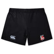 The EMB Canterbury Lincoln City Youth Rugby Women's Yokohama Shorts feature the Canterbury logo on the left leg and a Lincoln RFC badge on the right, shown on a plain white background.