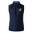 Stay sporty in the EMB Canterbury Littleton Women Rugby Club Elite Microlite Gilet by Canterbury—a navy sleeveless insulated vest with high collar, zip front, and rugby club logo on the left chest.