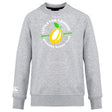 The Littleton Women Rugby Club Club Crew Sweatshirt by Canterbury features a gray ultra-soft fabric with a yellow lemon graphic and "Littleton Lemons Women's Rugby Club Squeezin' since 2021" on the front. Brand: WRS Canterbury.