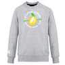 The Littleton Women Rugby Club Club Crew Sweatshirt by Canterbury features a gray ultra-soft fabric with a yellow lemon graphic and "Littleton Lemons Women's Rugby Club Squeezin' since 2021" on the front. Brand: WRS Canterbury.