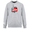 The Lincoln City Youth Rugby Club Crew Sweatshirt by Canterbury features a chest logo with a rugby ball and building, plus an embroidered Canterbury logo on the left sleeve. Brand: WRS Canterbury.
