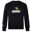 This ultra-soft black Lindenwood University Rugby Club Crew Sweatshirt by WRS Canterbury showcases "Lindenwood" and a lion logo on the front. An embroidered CCC logo adorns the left sleeve, adding a touch of elegance to this stylish wardrobe staple.