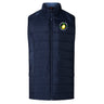 Navy blue Littleton Women Rugby Club Elite Microlite Gilet by EMB Canterbury featuring a zip front, Thermoreg fleece lining, and the club logo with a rugby ball and "Littleton Women Rugby Club" on the left chest.
