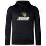 This Lindenwood University Rugby Club Lightweight Hoodie by Canterbury showcases an embroidered Lindenwood logo and lettering with a lion emblem on the front. The black hoodie, designed by WRS Canterbury, also features a convenient kangaroo pocket, seamlessly combining style and functionality.