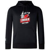 Show your Canterbury club spirit in the WRS Canterbury Lincoln City Youth Rugby Club Lightweight Hoodie, featuring a kangaroo pocket and the club logo with a rugby ball and stylized building.