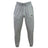 The EMB Canterbury Lindenwood University Rugby Leisure Sweatpant, made of organic cotton with a logo on the right thigh and a drawstring waist, is displayed against a white background.