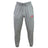 The Lincoln City Youth Rugby Leisure Sweatpant by EMB Canterbury features a drawstring waist, white logo on the left thigh, red and white Lincoln RFC crest on the right, and is made from soft recycled polyester fleece for comfort.