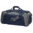 The EMB Canterbury Littleton Women Rugby Club Holdall Duffle Bag is a navy blue and gray duffle with handles, a shoulder strap, side pockets, and features the "Littleton League" logo.