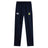 The Littleton Women Rugby Club Stretch Tapered Pant by EMB Canterbury features an elastic waistband, a white Canterbury logo on the left, and a circular green and yellow emblem on the right thigh—ideal for stylish women's workouts.