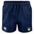 Navy blue Littleton Women Rugby Club Advantage Rugby Shorts by EMB Canterbury, featuring an elastic waistband, CCC logo, and club emblem.