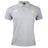 Light grey women's polo shirt with a collar, featuring a white Canterbury logo on the right chest and a green-yellow emblem on the left—perfect as the EMB Canterbury Littleton Women Rugby Club Waimak Polo.