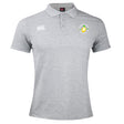 Light grey women's polo shirt with a collar, featuring a white Canterbury logo on the right chest and a green-yellow emblem on the left—perfect as the EMB Canterbury Littleton Women Rugby Club Waimak Polo.