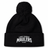 Black cuffed Lake Zurich Pom Pom Beanie by Canterbury with a matching pom pom, featuring the text “Lake Zurich Maulers Rugby” embroidered in white and grey on the cuff.