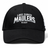 Lake Zurich Flexfit Drill Cap by Canterbury in black, featuring white and gray embroidered text that reads “LAKE ZURICH MAULERS RUGBY” across the front.
