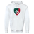 White WRS Augusta Leicester Tigers 60/40 Pullover Hoodie featuring the team's logo on the front, perfect for rugby fans looking to show their support with stylish fan wear.