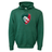 WRS Augusta's Leicester Tigers 60/40 Pullover Hoodie in green, showcasing a roaring tiger face emblem, is the perfect fan wear for passionate rugby enthusiasts.