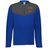 The EMB Augusta Nations of Rugby Les Bleus Sideline Grid 1/4 Zip Pullover features a blue body, dark gray yoke, and fleece neckline, with "LES BLEUS FRANCE OUEST" and a red rooster emblem on the left chest.